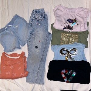 BUNDLE !! Cat & Jack Black Tees, jeans and shorts